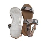 Aerosoles Union Snake Print Leather Platform Sandals Size 6 Photo 2