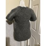 Banana Republic  Womens V Neck Cable Knit Short Sleeve Sweater Wool Alpaca Gray M Photo 2