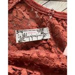 Free People  Intimately Bodycon Dress M Rust Orange Lace Corset Stretch Mini Boho Photo 9