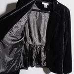 VTG Aris A Black Velvet Blazer Silk Blend Jacket Womens L Dark Academia Vamp SEE Size L Photo 10