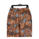 Vintage Newport Womens Brown Black High Waist Animal Print Pants Size L Size L Photo 3
