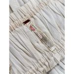 Free People  Womens Top Beige Claude Corset Blouse Peplum Cottagecore Boho Medium Photo 3