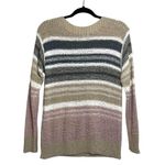 Cato Tan Multicolor Striped Crew Neck Tight Knit Sweater Photo 4
