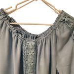 Melissa Paige Sky Blue Ruffled Peasant Top BRAND NEW BEAUTIFUL DETAIL. SIZE PL Photo 6