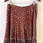 Elie Tahari Mahogany Evita Silk Blend Midi Skirt A-line NEW Lined Size 6 Mosaic Photo 1