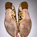 Stuart Wietzman Leather Animal Print Peep‎ Toe Slip On Flats Shoes Womens 7.5 M Yellow Photo 7