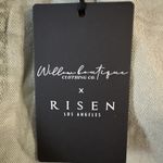 Women's Willow Boutique x Risen Distressed Large‎ High Rise Olive Denim Short Green Photo 6