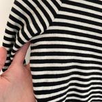 Talbots Bateau Neck Striped Tunic Black White Long Sleeve Cotton PETITE Small PS Photo 7