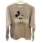Disneyland Resort Gray Crewneck Sweatshirt Mickey Mouse Vintage Logo Size Medium Photo 0