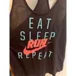 Nike  Eat Sleep Run Repeat Black Tank Top Woman’s Size Medium Athletic Cut Photo 1