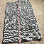 ZARA Trafaluc Aztec / Geo Striped Black & Ecru Pencil Skirt Size Medium Photo 4
