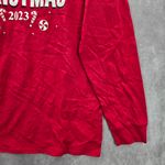 PJ Place Merry Christmas Tree Red Print Y2K VTG Holiday Long Sleeve Top Medium Photo 3