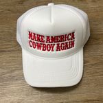 Make America Cowboy Again Trucker Hat White Photo 0