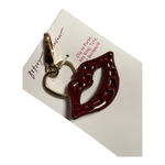 Betsey Johnson  Red Lips Rhinestone Keychain Purse Bag Charm NWT Photo 2