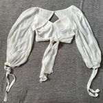 Selfie Leslie Balloon Sleeve Crop Top Photo 1