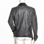 Blank NYC Jacket Womens Medium Gray Private Practice Jersey Knit & Vegan Leather Photo 3