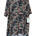 LuLaRoe Lady Liberty Flag Print Tunic Top Stretch Irma Style L NWT Photo 0