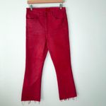 Mother The Hustler Ankle Fray in Never a Dull Moment Coated Red Size 30 Photo 4