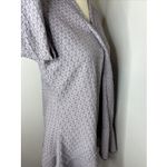 New Cynthia Ashby Purple Textured Longsleeve Tunix Faux Wrap Medium M Photo 4