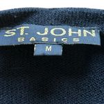 St. John Women's navy blue Wrap Sweater Top Size M Long Sleeve Casual Photo 6