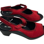 NEW Romika Red & Black‎ Sandals EU 37 Hook and Loop Closure Sling Back Shoes Size 6 Photo 0