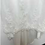 Galina Womens Satin Tulle Wedding Dress Strapless Button Back 12 White Photo 4