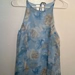 EXPRESS Vintage  Tricot Maxi Dress Light Blue Floral Photo 2