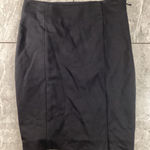 Bebe  Kirstie Wrap Skirt Black Knee Length Zipper Detail Women's Size 2 Photo 0
