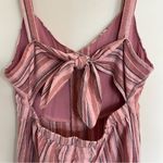 Hem & Thread Women’s  Wide Leg Flowy Striped Jumpsuit Size Medium Open Back Photo 11
