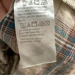 Belle by Kim Gravel Plaid Keyhole Blouse Peasant Top Oversized Brown Size Small Photo 5