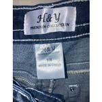 H&Y Premium‎ Collection Embellished Flared Leg Dark Wash Size 7/8 Jeans Blue Photo 7