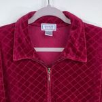 Jennifer Moore  Vintage Diamond Pattern Velour Tracksuit Jacket Photo 1