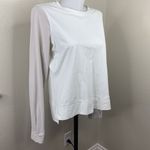 Lululemon  Run Warm Up Crew Long Sleeve 1/2 Zip Back White Dune Women’s Sz 10 Photo 2