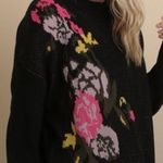 Umgee  Floral Lace Up Back Sweater Photo 1