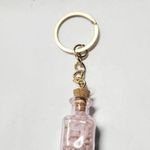 Hand crafted pink opal mini bottle keychain Photo 1