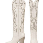 WetKiss Women’s Cream Cowboy Boots White Size 6 Photo 0