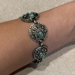 Sarah Coventry Bracelet Indian Treasure Vintage Faux Turquoise Silvertone Boho Silver Photo 1
