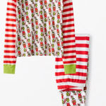Hanna Anderson Women’s Christmas Grinch Pajama Stripe Set Large Red Photo 0
