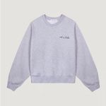 Maison Labiche “Not‎ a Cliché” Crewneck Organic Cotton Sweatshirt Size XS Gray Photo 8