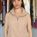 Textured Beige Zip Photo 0