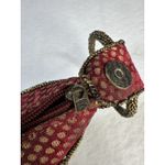 FORTUNE COOKIE Wristlet Purse Red Gold Embellished Beaded Rhinestones Photo 7