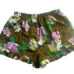 Aerie Women's Brown and Pink Tropical Print Shorts Size M NWOT Photo 1