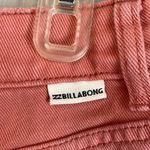 Billabong Women's 4 Waist 27 Pink Salmon Dusty Denim Jean Distressed Mini Skirt Photo 3