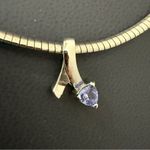 Diamonds International Safi Kilima Tanzanite Silver Omega 18” Chain Necklace 14g Photo 2