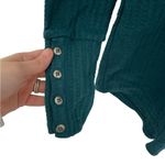 Chaser  Green Waffle Knit Long Sleeve Shirt XS Photo 4