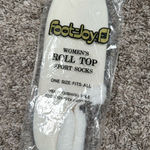 FootJoy NWT Vintage  FJ Womens Roll Top Sport Socks Heavy Cushion Sole Golf Cream Photo 0