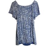Lane Bryant Paisley Rayon-Spandex Tunic (Size 18/20 / Medium) Photo 3