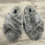 Rachel Roy Gray Faux Fur Padded Open Toe Rubber Outsole Slippers Size M 7-8 Photo 4
