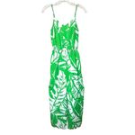 Lilly Pulitzer Palm Boom Boom Jumpsuit green white palm leaf high waist small Photo 2