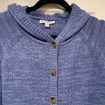 NWT NorthStyle Size S Blue Heather Button Front Hooded Cable Knit Cardigan Photo 1